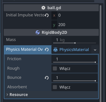 Ball Physics material setting
