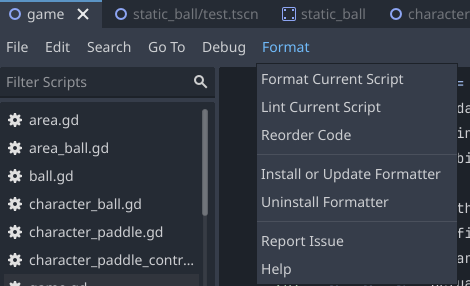 GDQuest formatter error