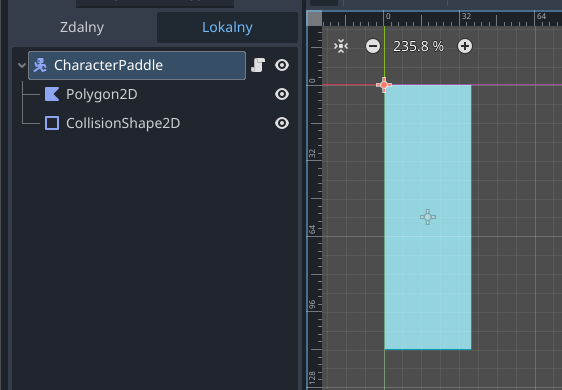 CharacterPaddle test scene